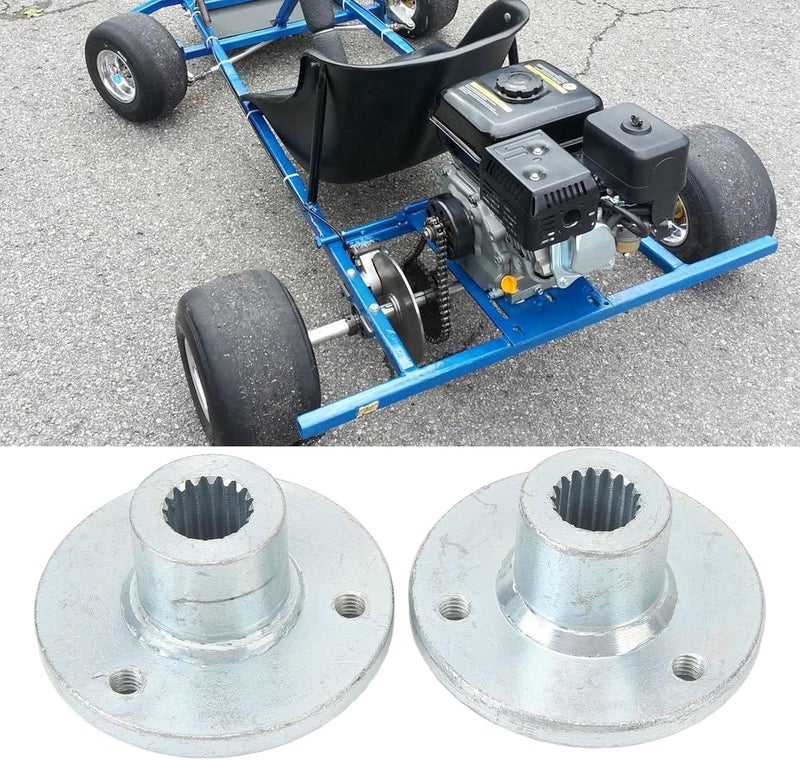 DAUERHAFT 3 Stud Rear Wheel Hub Shaft, Steel Alloy Rear Kart Wheels, 17T Tooth Atv Wheel Hub for Quad Bike ATV Dune Kart with 5 Inch Tires - Image 1